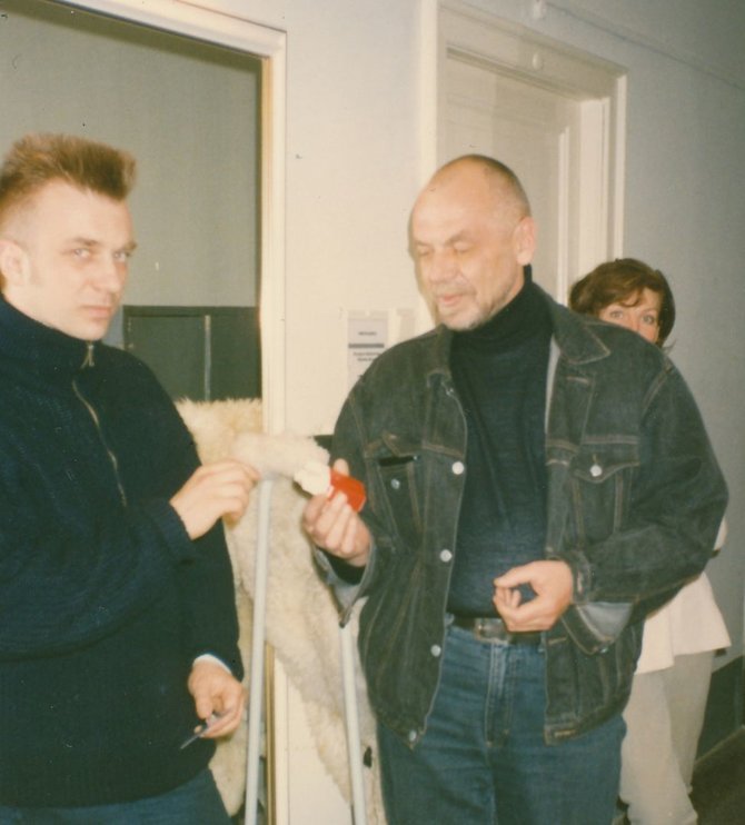 Asmeninio albumo nuotr./Andrius Mamontovas ir Eimuntas Nekrošius 1997 metais