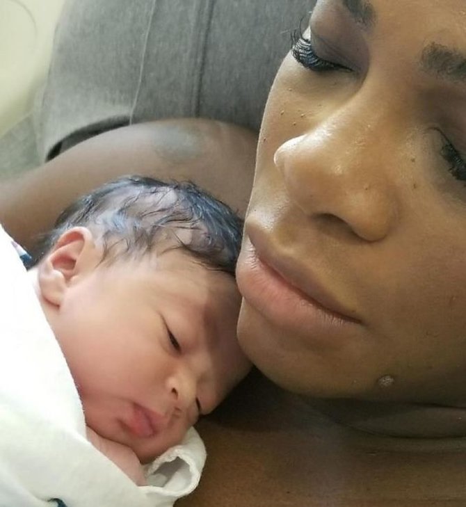 „Instagram“ nuotr./Serena Williams su dukra Alexis
