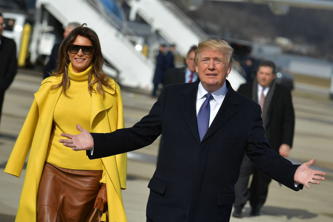 AFP/„Scanpix“ nuotr./Donaldas Trumpas ir Melania Trump