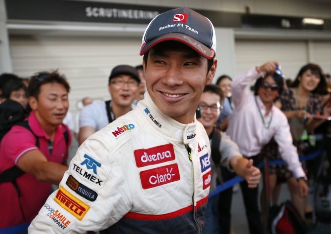 Kamui Kobayashi triumfas iškovojus trečią vietą F-1 etape Suzukoje