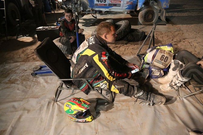Tomo Tumalovičiaus nuotr./Gintautas Igaris baigė pasirodymą Dakaro ralyje