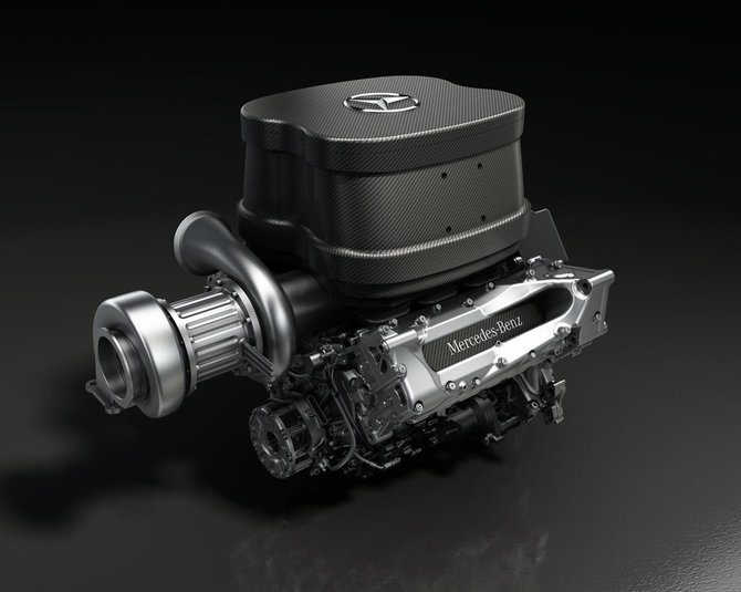 Gamintojo nuotr./„Mercedes GP“ 1,6 l variklis su turbina