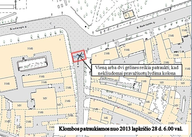 Vilniaus policijos maketas/Eismo apribojimai Pilies g.