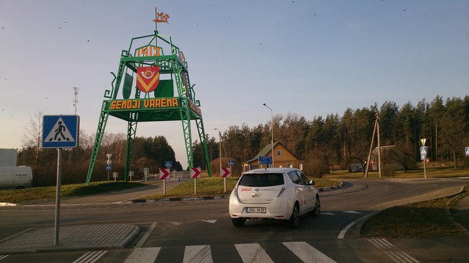 „Nissan Leaf“ su viena įkrova be vargo įveikė 130 kilometrų atstumą nuo Vilniaus iki Druskininkų