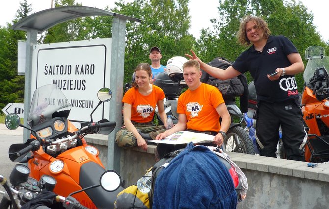 Kelionės motociklu „Aplink Lietuvą 2015“ akimirka