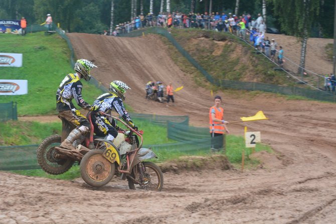 Priekabų motokroso čempionatas Latvijos Kegums mieste