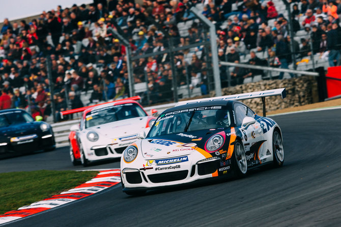 „Porsche Carerra Cup GB“ finalas „Brands Hatch“ trasoje