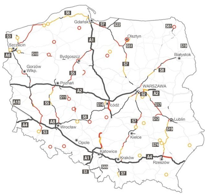 Lenkijos automagistralės ir greitkeliai