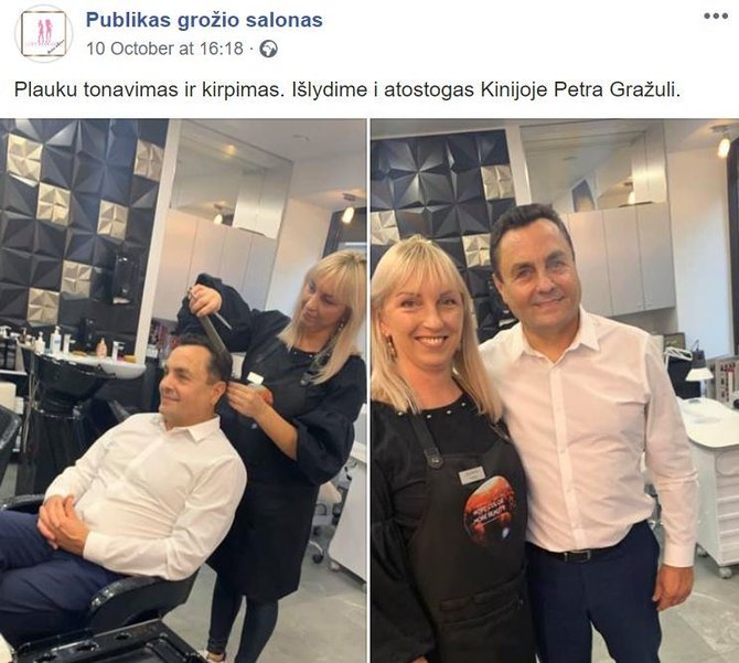 Facebook/grožio salono „Publikas“ nuotr./P.Gražulis prieš atostogas 