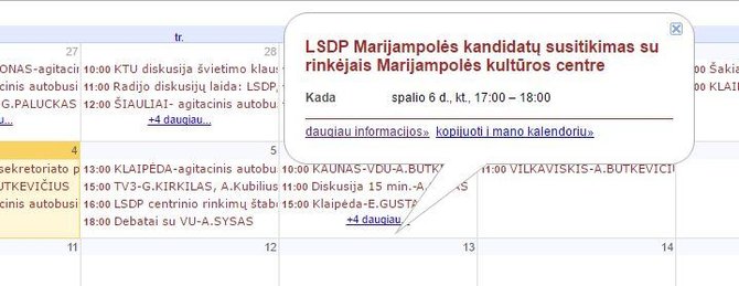 15min nuotr. /Socialdemokratų renginių kalendorius