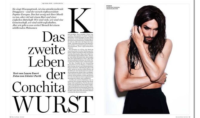 Conchita Wurst tapo svarbiausio straipsnio heroje