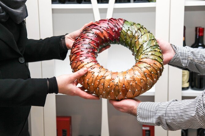 Organizatorių nuotr./Ingos Smalinskaitės kurtas vainikas