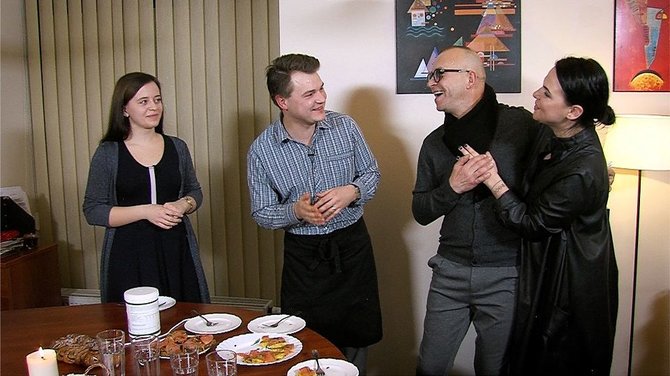 Stop kadras/Kastytis Kerbedis laidoje „Virtuvės istorijos“