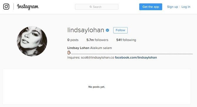 Lindsay Lohan Instagram paskyra