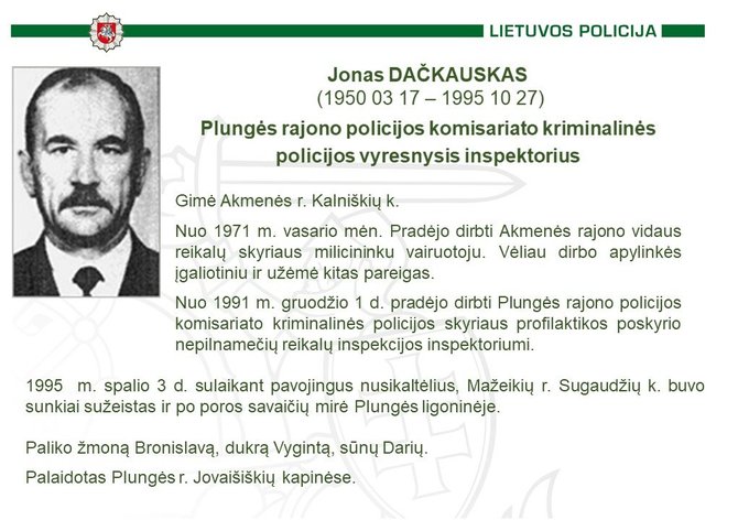Policijos nuotr./Jonas Dačkauskas