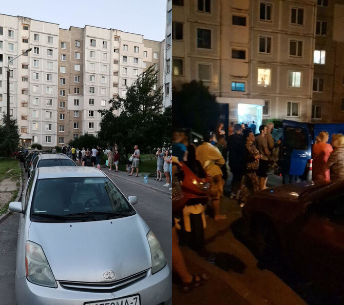 Žmonės stovėjo ilgose eilėse prie geriamojo vandens, kurį jiems vežė savanoriai.