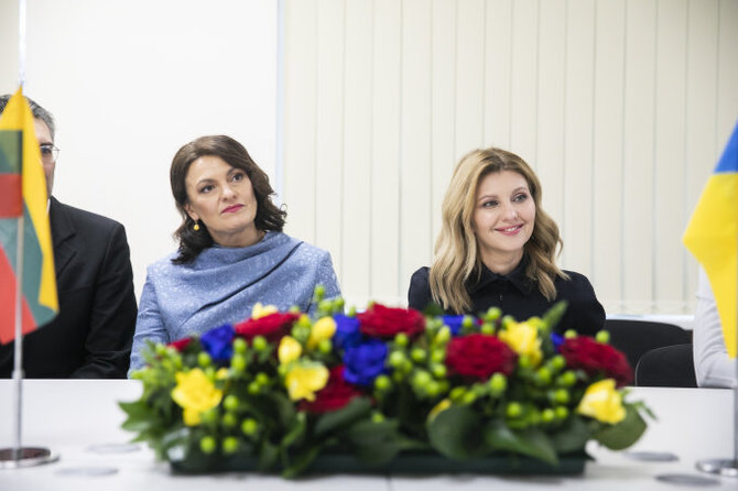 Prezidento kanceliarijos nuotr./Diana Nausėdienė ir Olena Zelenska