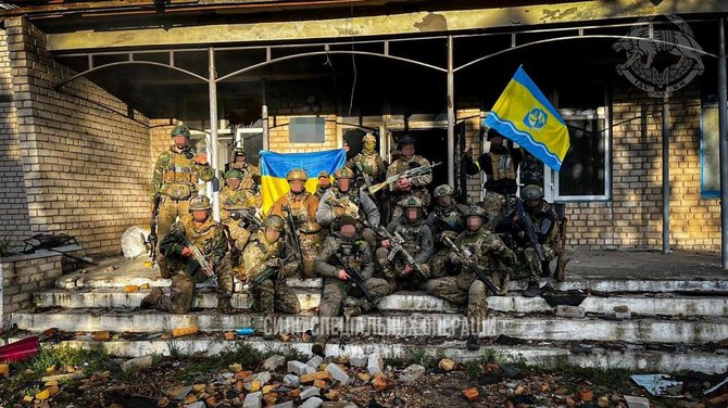 Ukrainos kariuomenės nuotr./Ukrainos kariai Chersono srityje