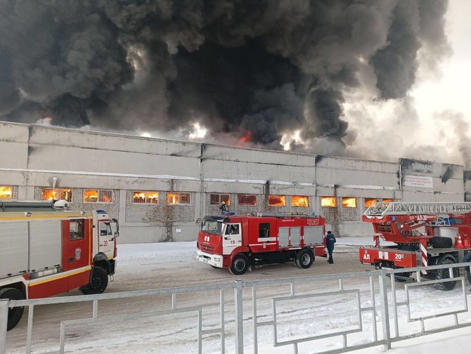 Rusijos nepaprastųjų situacijų ministerijos nuotr./Gaisras Krasnojarske