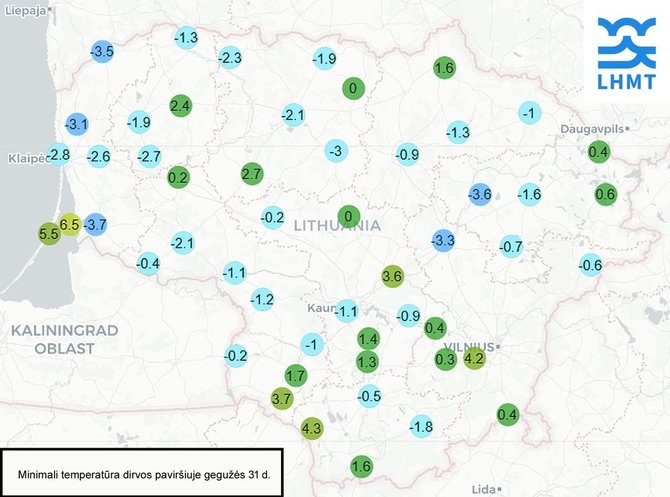 Lietuvos hidrometeorologijos tarnybos žemėlapis/