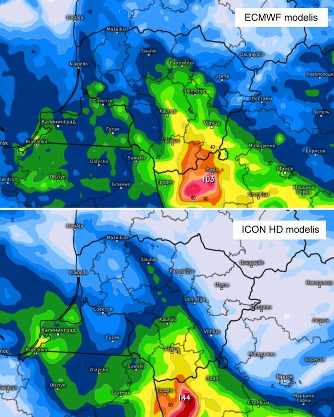 „Orai ir klimatas Lietuvoje“ žemėlapiai