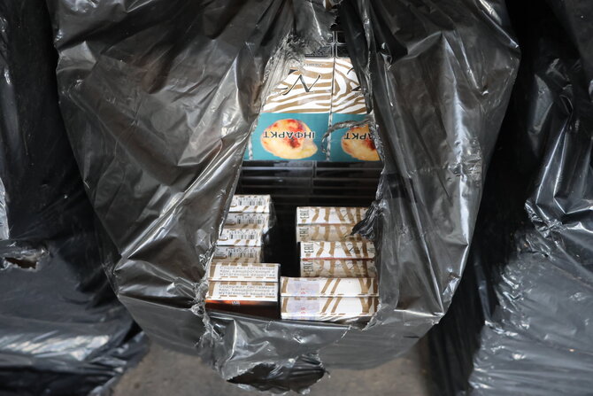 VSAT nuotr./Kontrabandinės cigaretės