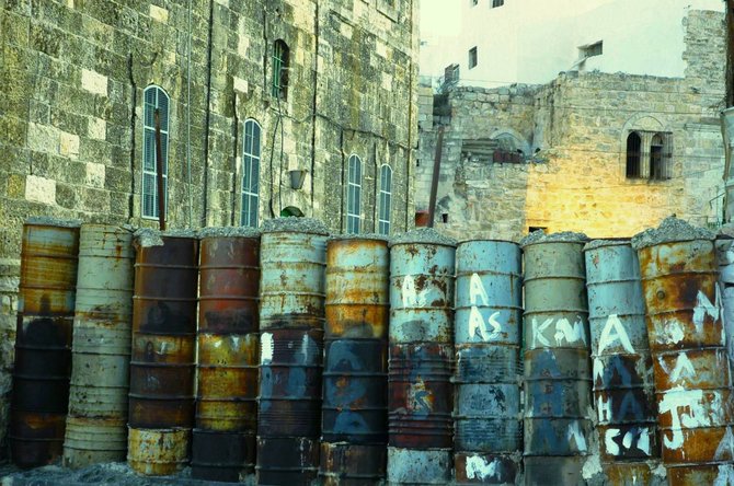 Gabrielės Tervidytės nuotr./Užtvara Hebrono mieste tarp nausėdijos ir likusio senamiesčio