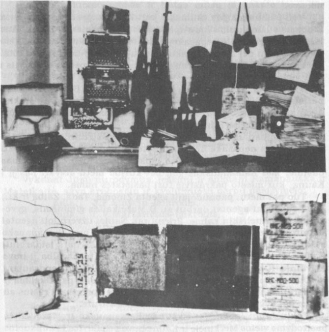 Nuotr. iš partizanai.org/Adolfo Ramanausko-Vanago bunkeryje rasti daiktai.