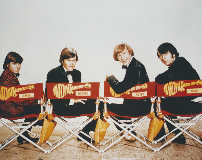 „Reuters“/„Scanpix“ nuotr./Grupė „The Monkees“ septintajame dešimtmetyje. Iš kairės: Davy Jonesas, Mickey Dolenzas, Peteris Torkas ir Michaelas Nesmithas