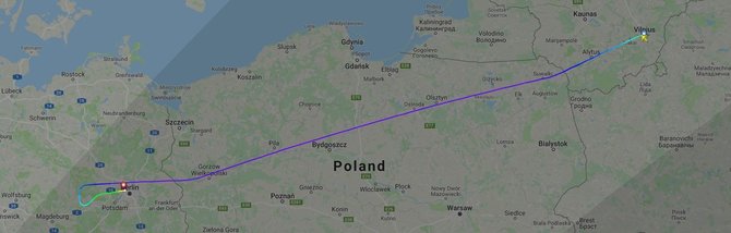 flightradar24.com nuotr./„Wizz Air“ skrydis