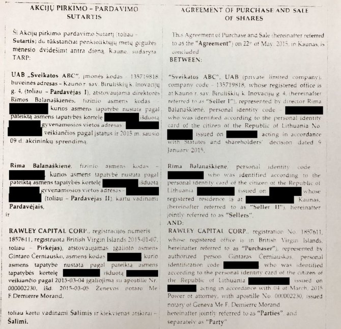 LRT Tyrimų skyriaus nuotr./Notaro patvirtintas dokumentas