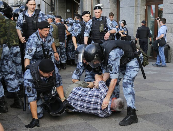 „Scanpix“ nuotr./Protestas Maskvoje