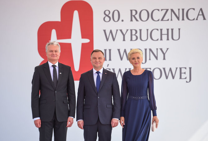 Prezidentūros/R.Dačkaus nuotr./G.Nausėda Varšuvoje paminėjo Antrojo pasaulinio karo pradžios metines