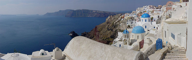 wikimedia.org nuotr./Santorino kraštovaizdis