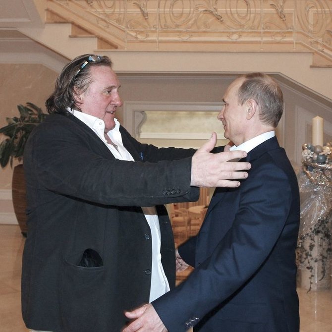 „Reuters“/„Scanpix“ nuotr./Gerard'as Depardieu susitiko su Vladimiru Putinu
