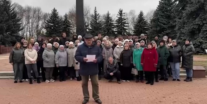 Kadras iš vaizdo įrašo /Kursko srities gyventojai kreipėsi į V.Putiną