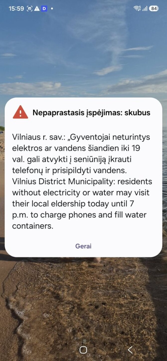Informacija Vilniaus rajono gyventojams
