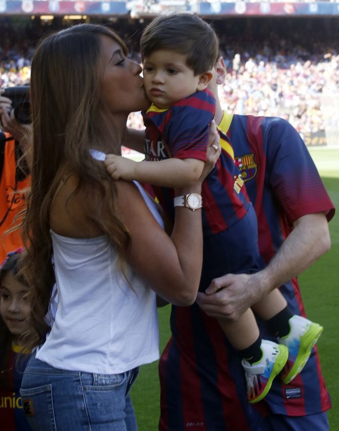 „Reuters“/„Scanpix“ nuotr./Lionelis Messi ir Antonella Roccuzzo