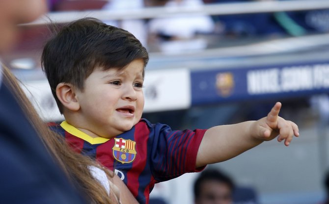 „Reuters“/„Scanpix“ nuotr./Lionelio Messi sūnus Thiago
