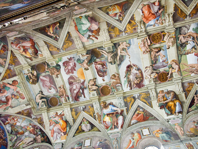 wikimedia.org nuotr./Michelangelo Buonarroti tapyba ant Siksto koplyčios lubų