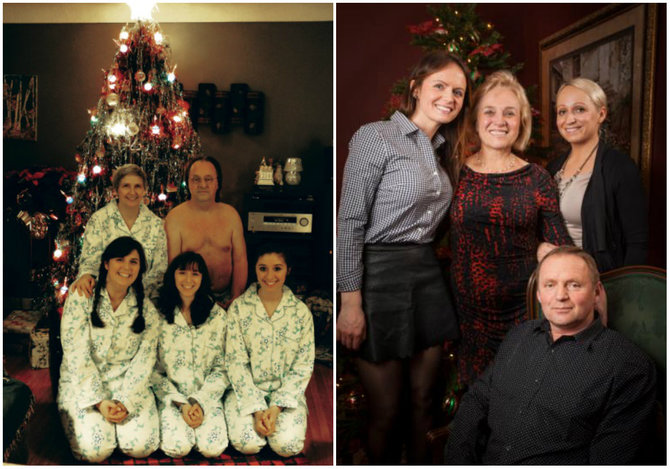 „Canon“ nuotr./Kairėje – blogas šeimos nuotraukos pavyzdys, dešinėje – geras šeimos nuotraukos pavyzdys