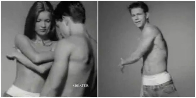 Vida Press nuotr./Ikoniškoji „Calvin Clein“ reklama su Marku Wahlbergu ir kate Moss