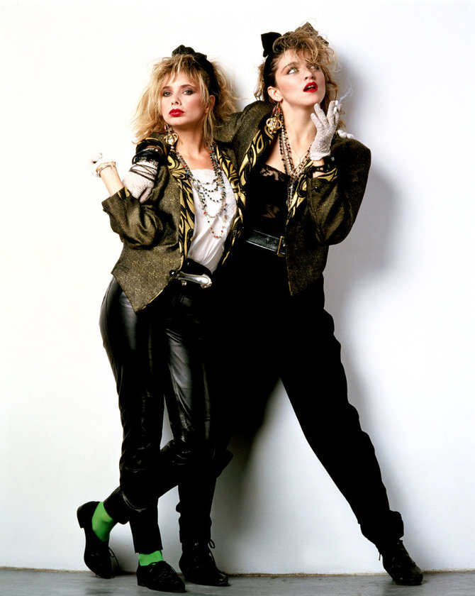 Vida Press nuotr./Madonna (dešinėje), 1985 m.