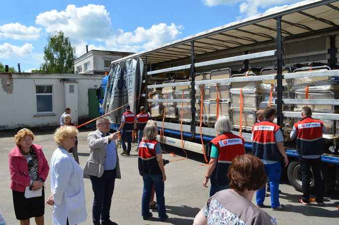 Kauno klinikinės ligoninės nuotr./Į Kauno klinikinę ligoninę atvežtos 65 geros būklės lovos