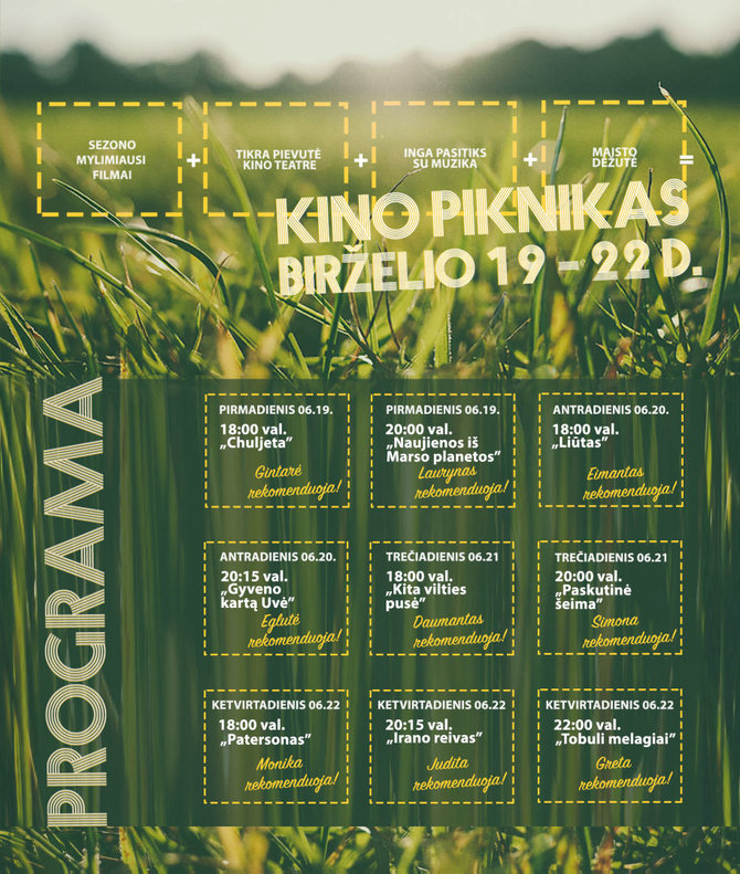 Organizatorių nuotr./„Kino piknikas“