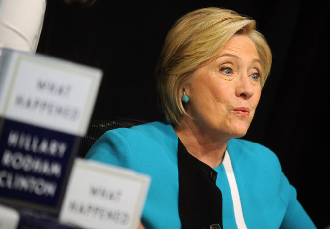 „Scanpix“ nuotr./Knygos apie Hillary Clinton „Kas nutiko?“ (angl. „What happened?“) pristatymas