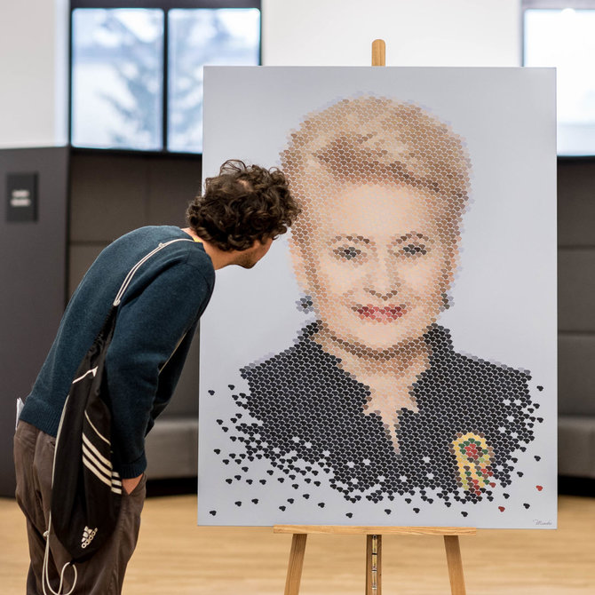 R.Bernotaitės nuotr./Dalios Grybauskaitės portretas 