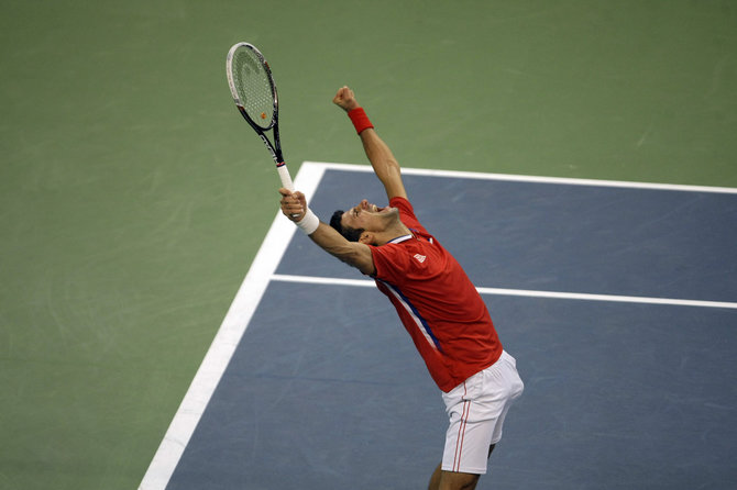 „Scanpix“/AP nuotr./Novakas Djokovičius atstovavo Serbijai Daviso taurėje