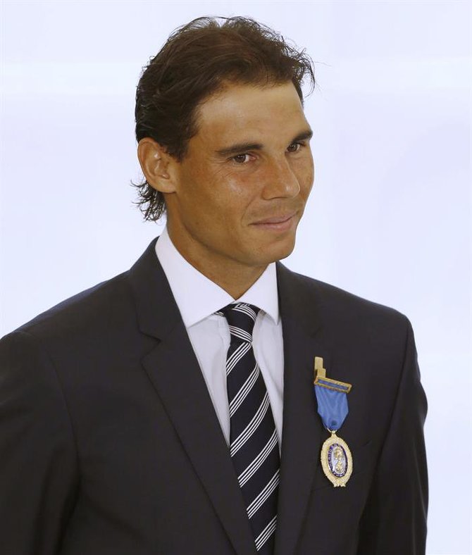 EFE/Sergio Barrenechea/Rafaelis Nadalis su auksiniu medaliu