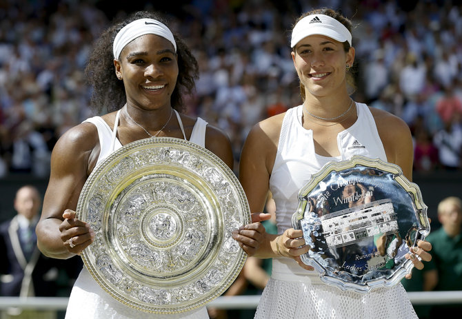 „Scanpix“ nuotr./Serena Williams ir Garbine Muguruza